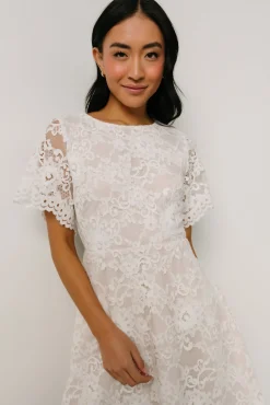 Clearance Baltic Born Aasha Lace Short Dress | Off White