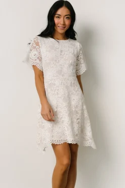Clearance Baltic Born Aasha Lace Short Dress | Off White