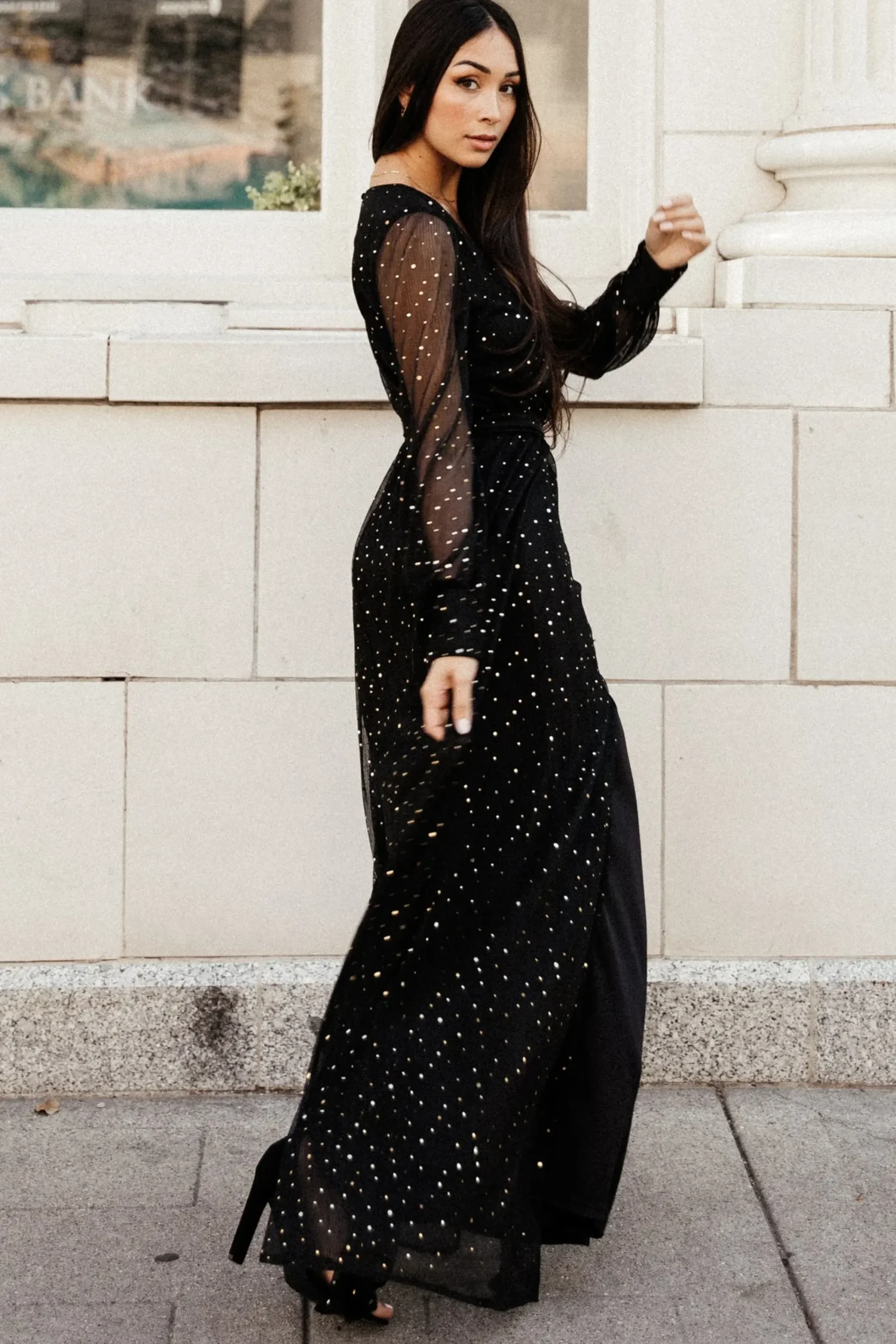 Discount Baltic Born Abigail Sparkle Gown | Black