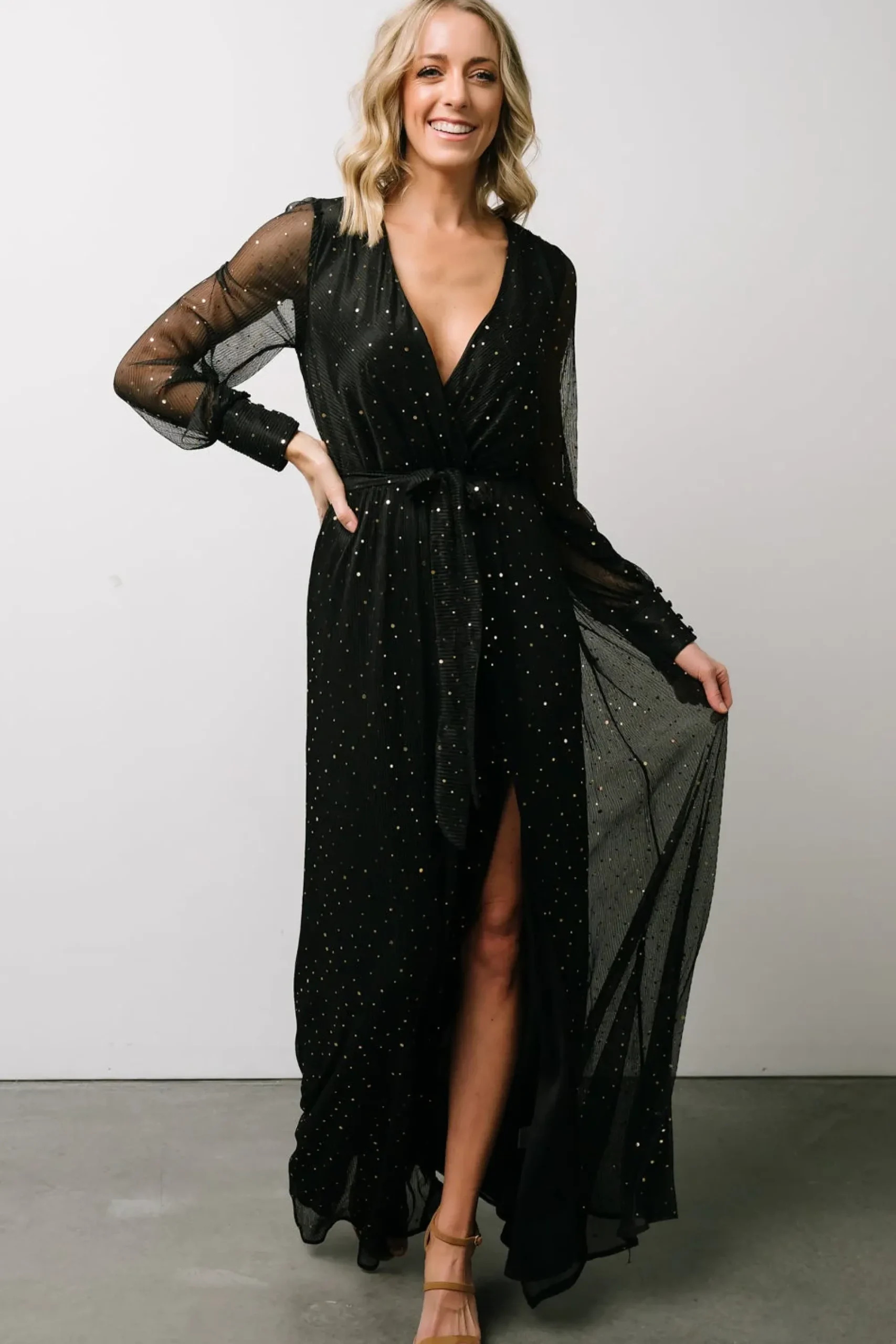 Discount Baltic Born Abigail Sparkle Gown | Black