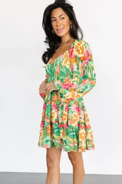 Outlet Baltic Born Acapulco Short Dress | Green Multi Print