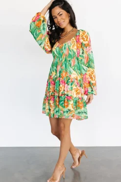 Outlet Baltic Born Acapulco Short Dress | Green Multi Print