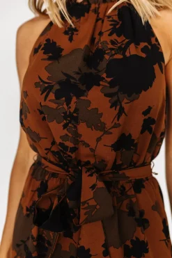 Hot Baltic Born Alameda Halter Jumpsuit | Espresso Print