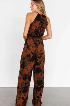 Hot Baltic Born Alameda Halter Jumpsuit | Espresso Print
