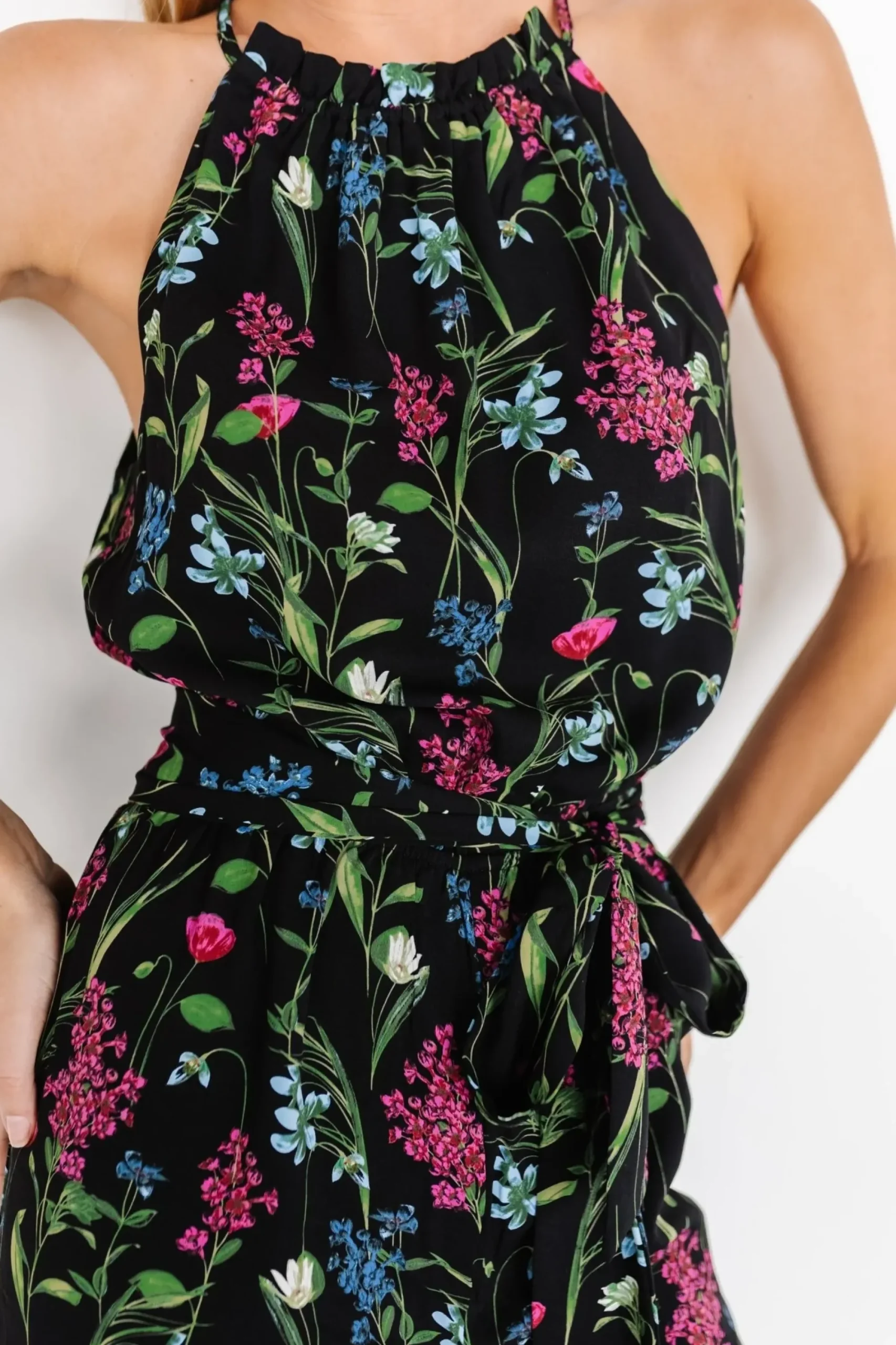 Discount Baltic Born Alameda Halter Jumpsuit | Black Floral