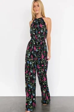 Discount Baltic Born Alameda Halter Jumpsuit | Black Floral