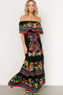 Best Baltic Born Alejandra Maxi Dress | Black Multi Floral