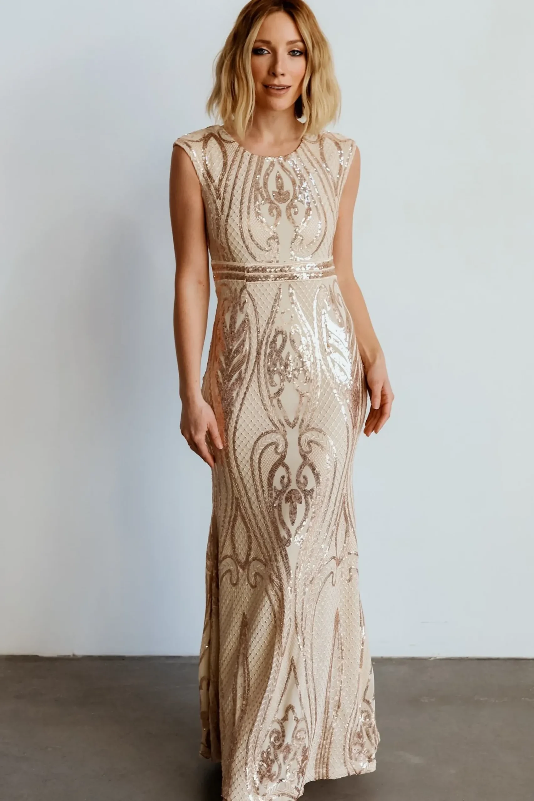 Sale Baltic Born Alessia Sequin Gown | Champagne