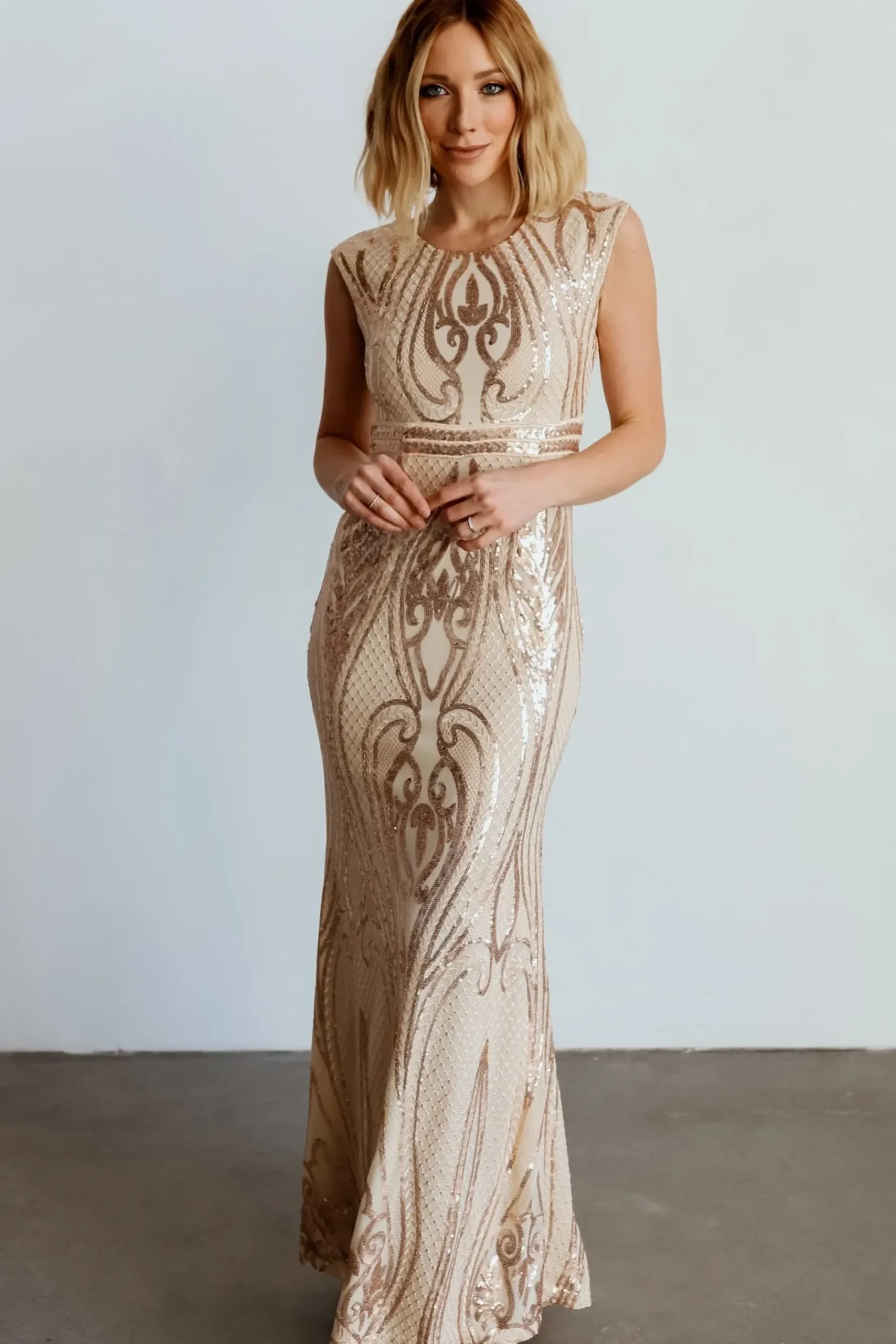 Sale Baltic Born Alessia Sequin Gown | Champagne