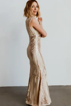 Sale Baltic Born Alessia Sequin Gown | Champagne
