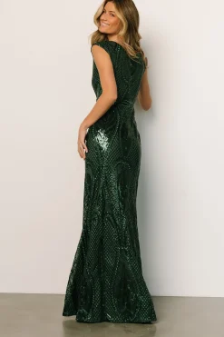 Fashion Baltic Born Alessia Sequin Gown | Green
