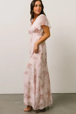 New Baltic Born Alexandria Smocked Maxi Dress | Blush Floral