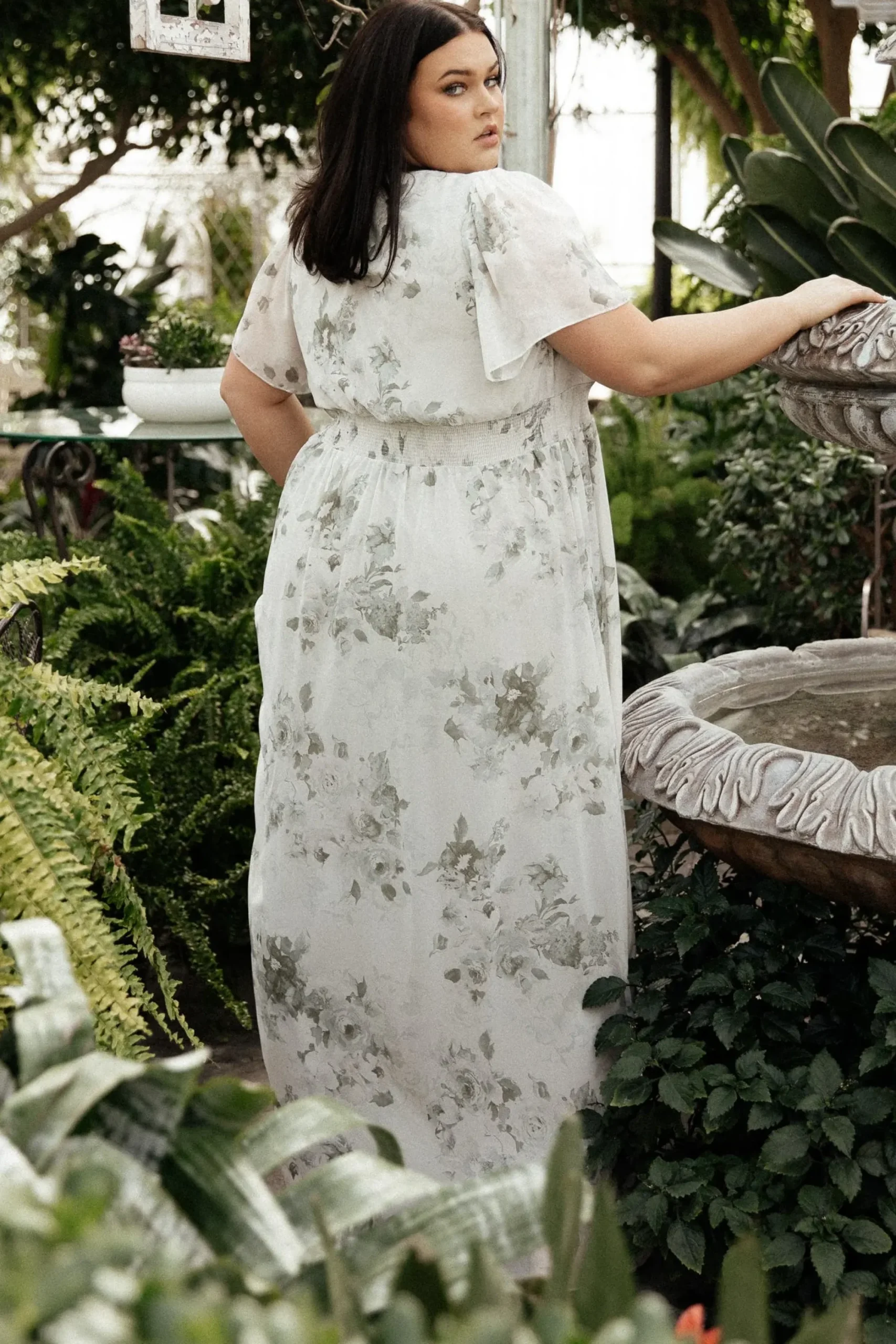 Online Baltic Born Alexandria Smocked Maxi Dress | Dusty Sage Floral
