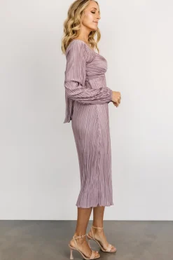 New Baltic Born Amani Pleated Midi Dress | Lilac