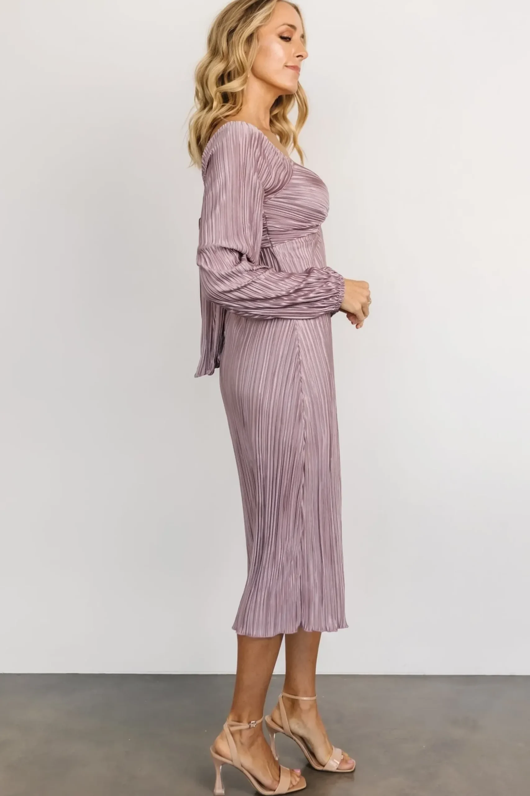New Baltic Born Amani Pleated Midi Dress | Lilac