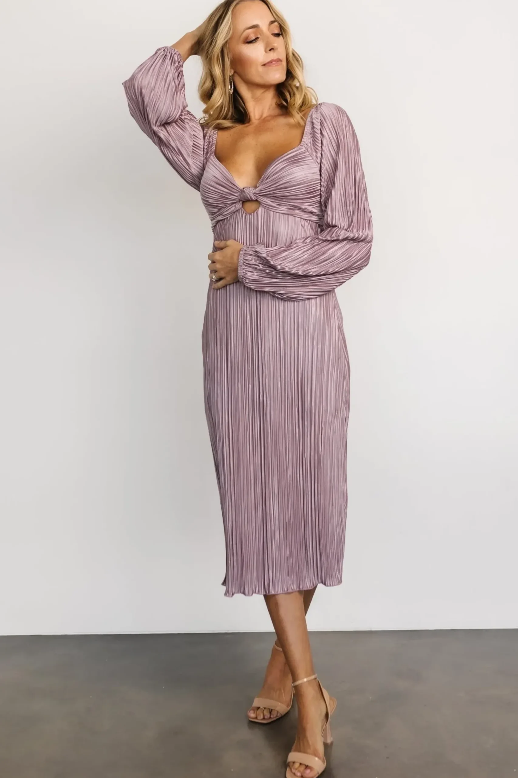 New Baltic Born Amani Pleated Midi Dress | Lilac