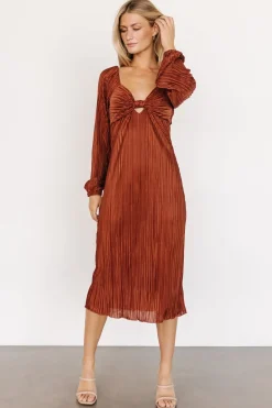 Fashion Baltic Born Amani Pleated Midi Dress | Cinnamon
