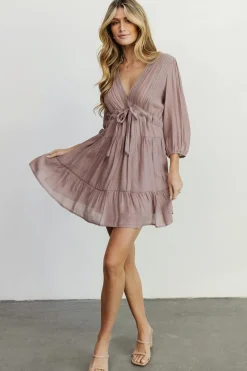 Fashion Baltic Born Amelia Boho Mini Dress | Dusty Lavender
