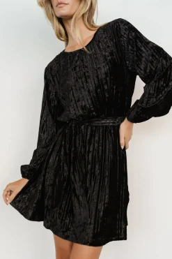 Outlet Baltic Born Anastasia Velvet Short Dress | Black