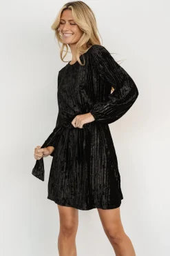 Outlet Baltic Born Anastasia Velvet Short Dress | Black