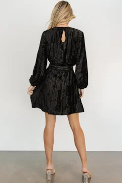 Outlet Baltic Born Anastasia Velvet Short Dress | Black