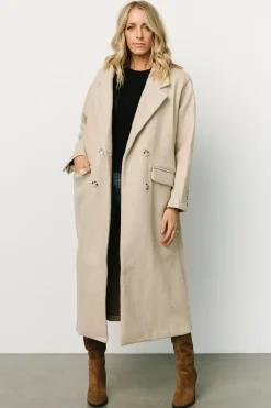 Clearance Baltic Born Anderson Double Breasted Coat | Natural