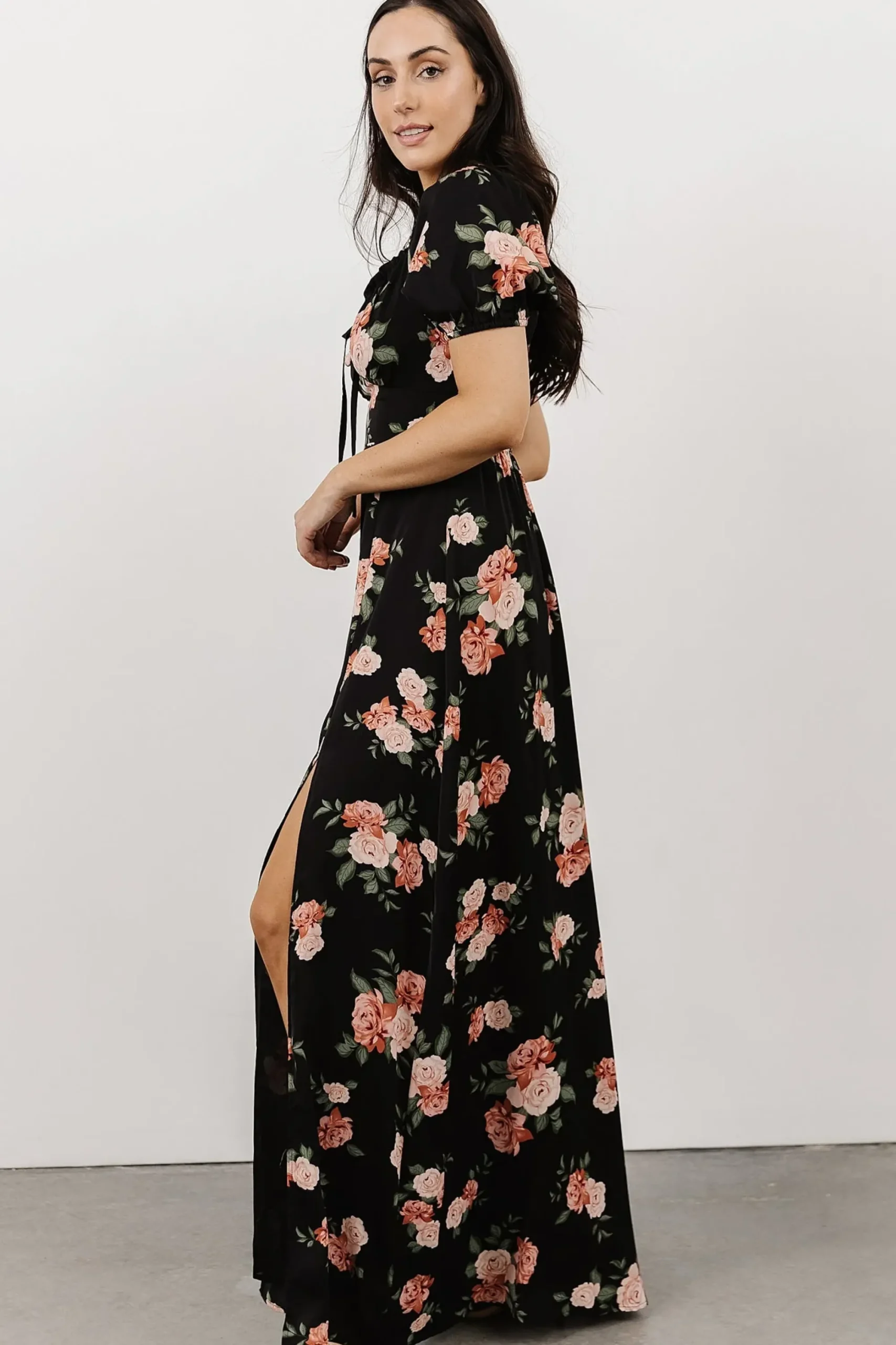 Fashion Baltic Born Angela Maxi Dress | Black Rose Floral