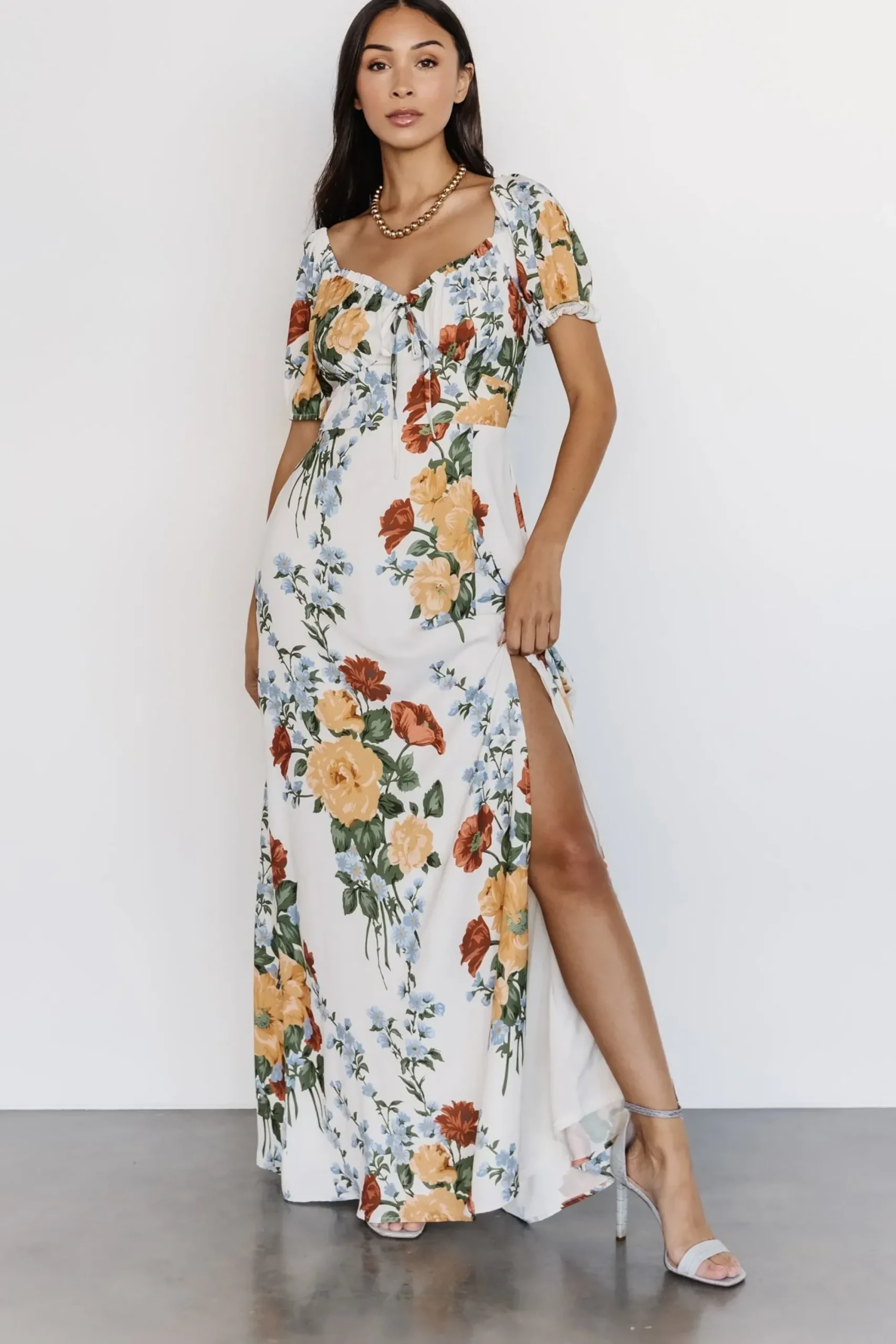 Discount Baltic Born Angela Maxi Dress | Off White Multi