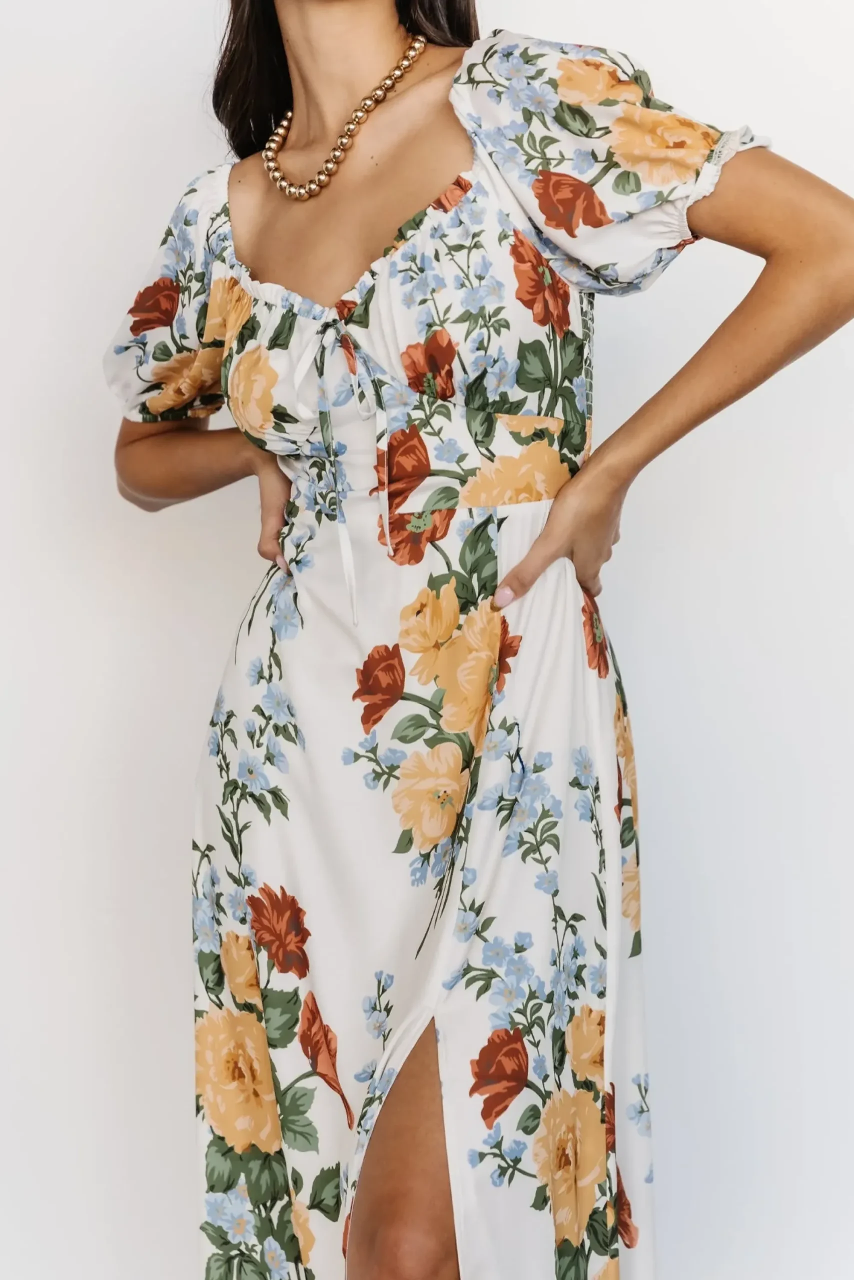 Discount Baltic Born Angela Maxi Dress | Off White Multi