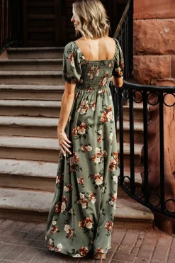 New Baltic Born Angela Maxi Dress | Olive Rose Floral