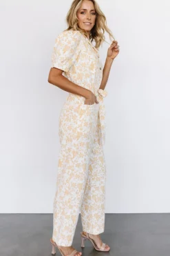 New Baltic Born Annalise Jumpsuit | White + Yellow