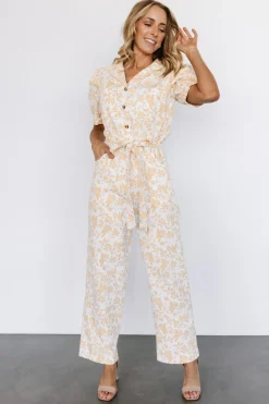 New Baltic Born Annalise Jumpsuit | White + Yellow