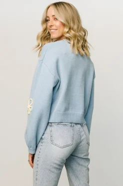 Hot Baltic Born Annie Flower Knit Sweater | Blue