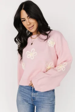 Best Baltic Born Annie Flower Knit Sweater | Pink
