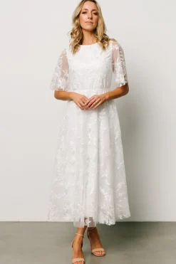 Best Baltic Born Arabella Embroidered Tulle Maxi Dress | White