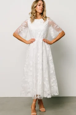 Best Baltic Born Arabella Embroidered Tulle Maxi Dress | White