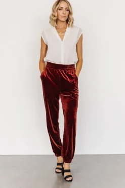 Fashion Baltic Born Archie Velvet Jogger Pants | Cinnamon