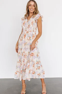 Sale Baltic Born Arla Smocked Maxi Dress | Cream Floral