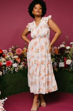 Sale Baltic Born Arla Smocked Maxi Dress | Cream Floral