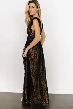 Best Baltic Born Arlene Shimmer Gown | Black + Nude
