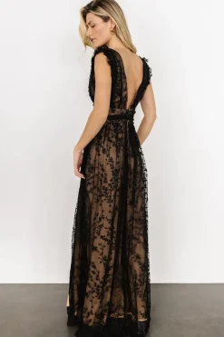 Best Baltic Born Arlene Shimmer Gown | Black + Nude