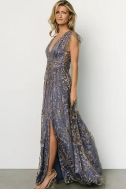 Best Baltic Born Arlene Shimmer Gown | Blue + Gold