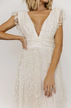 Hot Baltic Born Arlene Shimmer Gown | Ivory