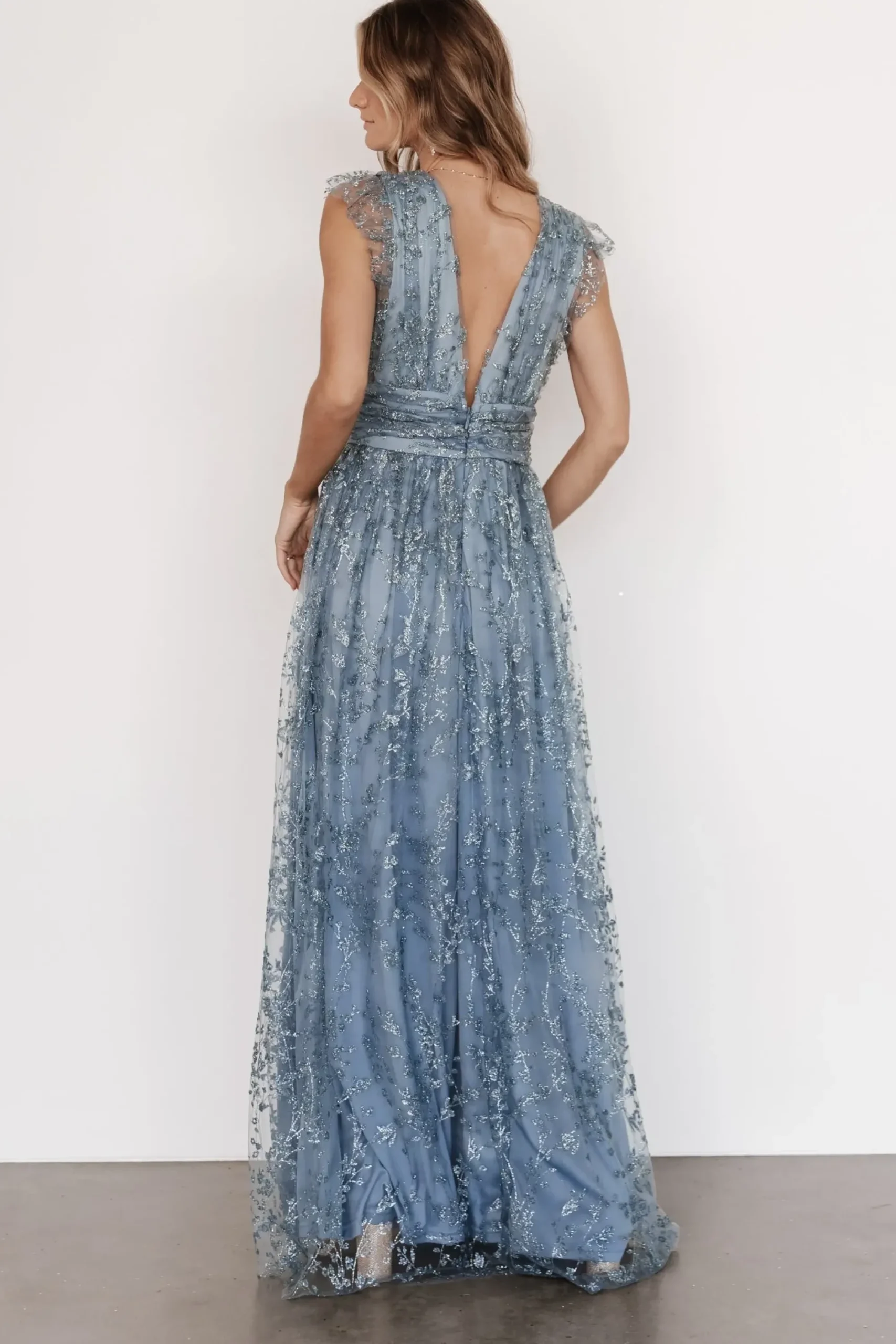 Sale Baltic Born Arlene Shimmer Gown | Winter Blue