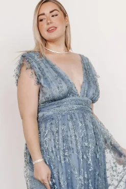 Sale Baltic Born Arlene Shimmer Gown | Winter Blue