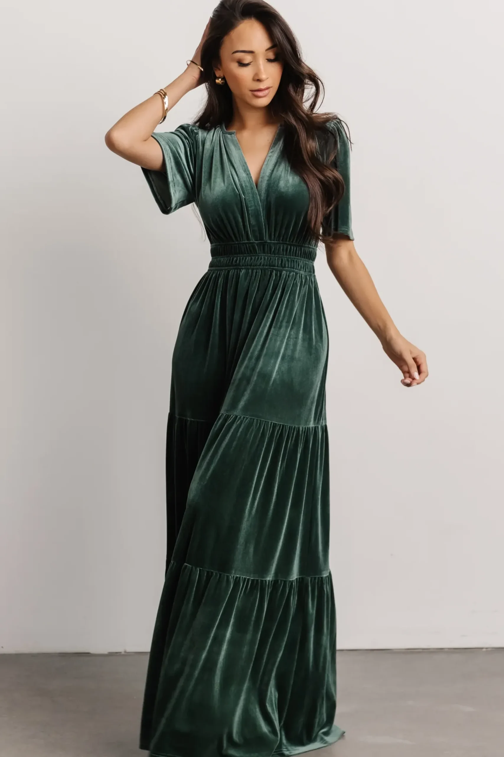 Sale Baltic Born Artemis Velvet Maxi Dress | Deep Lagoon