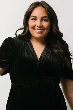 New Baltic Born Artemis Velvet Maxi Dress | Black