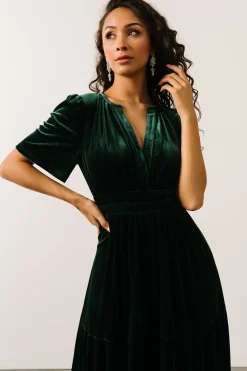 Fashion Baltic Born Artemis Velvet Maxi Dress | Emerald