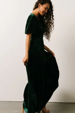 Fashion Baltic Born Artemis Velvet Maxi Dress | Emerald