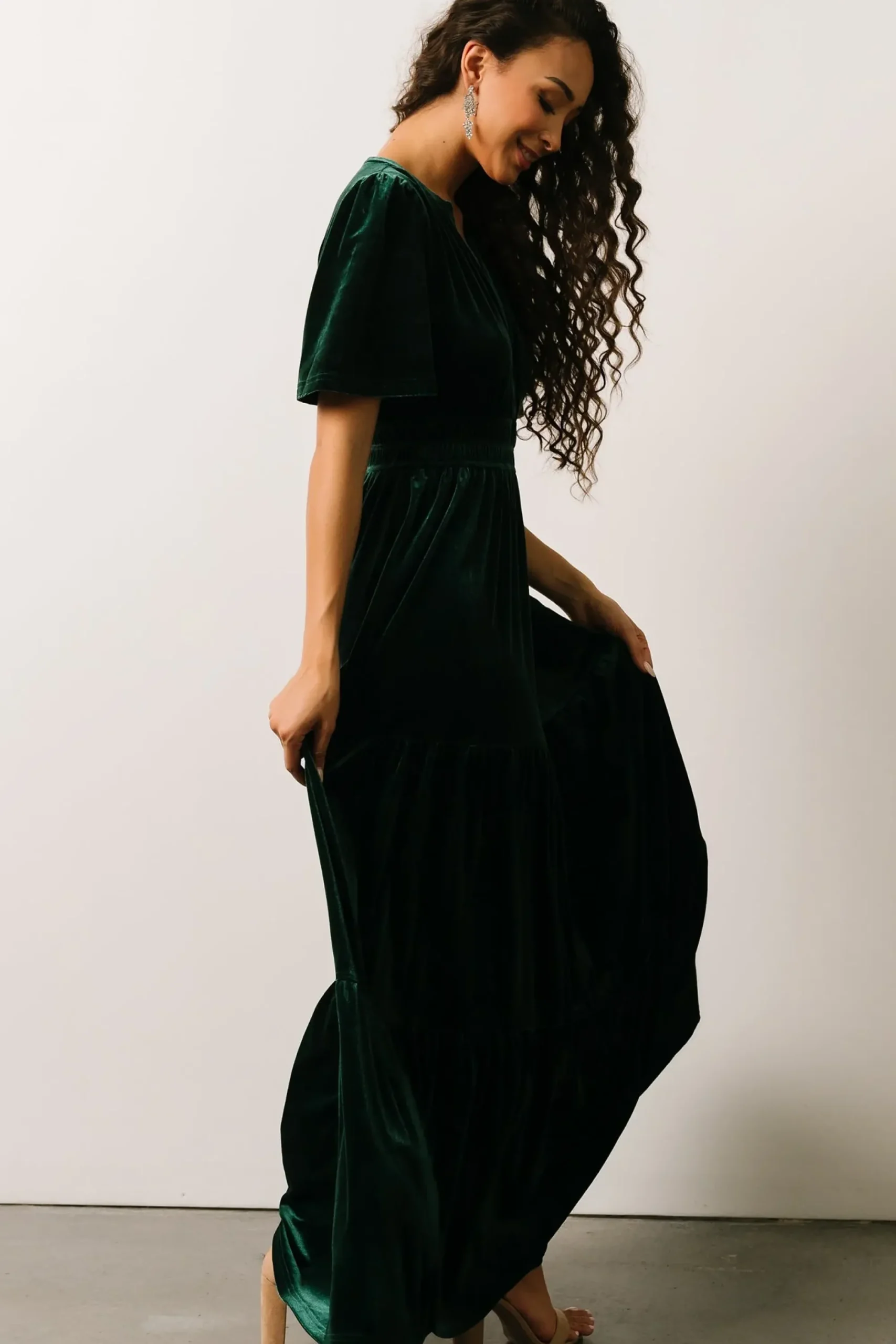 Fashion Baltic Born Artemis Velvet Maxi Dress | Emerald